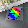 1PC Arabic Numerals Laser Motorcycle Stickers Waterproof for Motorbike Front Fairing Helemt Fender Scooter Bicycle Vinyl Decals