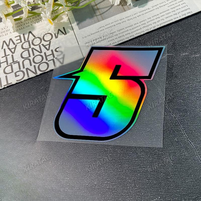 1PC Arabic Numerals Laser Motorcycle Stickers Waterproof for Motorbike Front Fairing Helemt Fender Scooter Bicycle Vinyl Decals