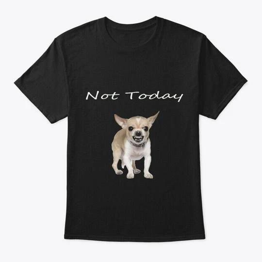 Chihuahua Humor Not Today T T shirt Made in the USA Size S to 5XL L