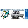 Aoshima Bunka Kyozai 1/32 Scale Rakupla Snap Kit No.05-SS Subaru Sambar Truck Sterling Silver Metallic Pre-Colored Plastic Model Kit (Automobile)