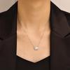 Korean Style Light Luxury Zircon Clavicle Necklace for Women
