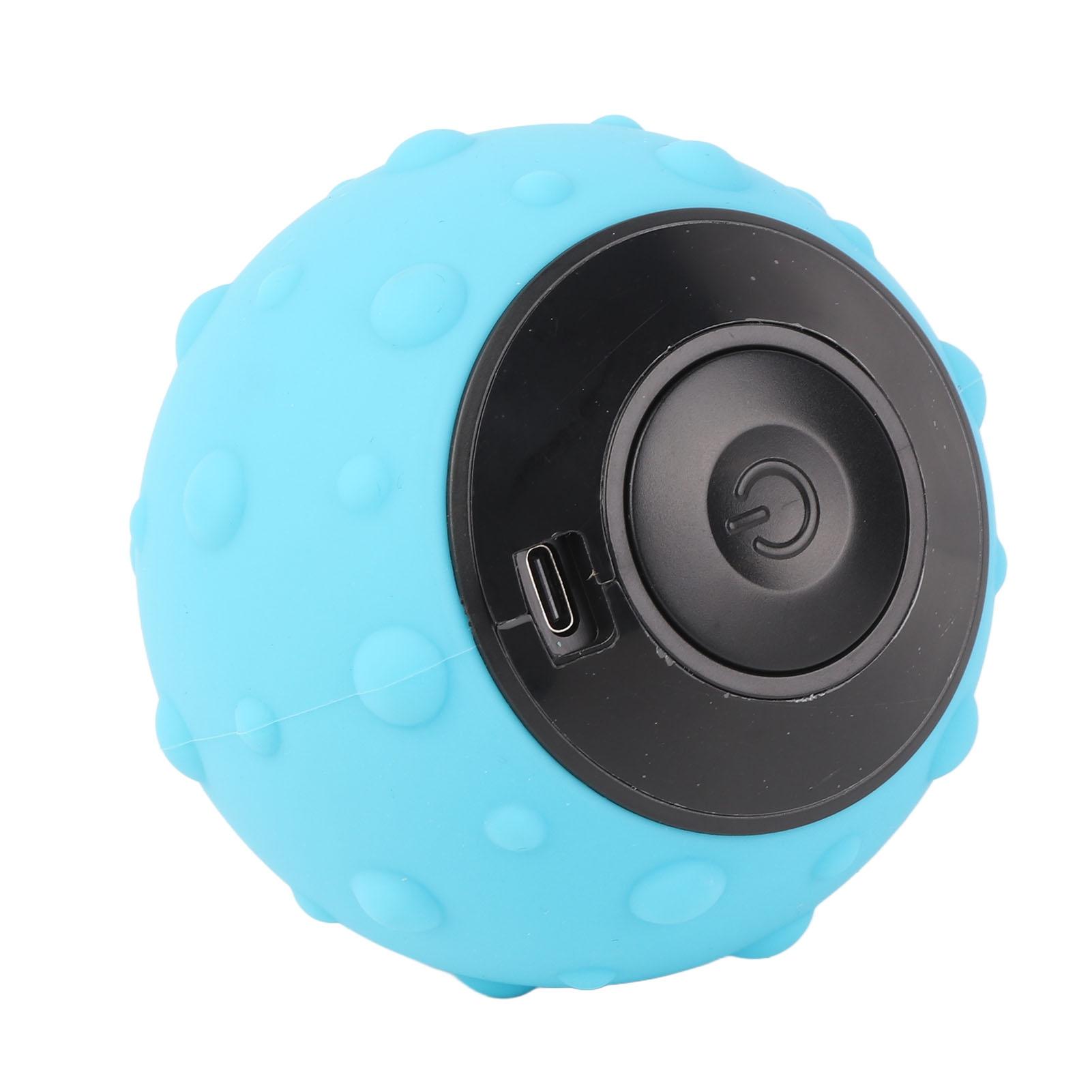 

Вібраційний масажний м яч 5 передач Deep Tissue Muscle Massager Fitness Ball English синій