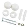 Mounting Screws Semi Pedestal Basins White Anchor Bidet Bolts Fitting Fixing Kit For Toilet Foot Plastic + Iron