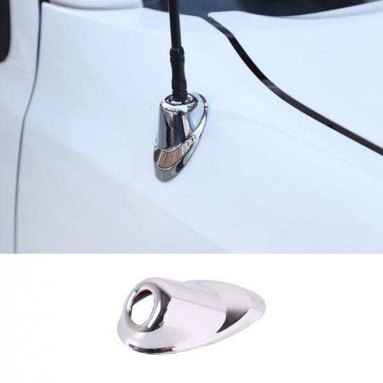 Sliver ABS Engine Hood Antenna Base Ring Cover Trim For Toyota Tacoma 2011-2015