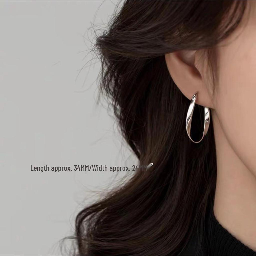 2023 New High-End Mobius 925 Silver Needle Stud Earrings for Women
