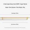 French Light Luxury Gold Brass Drawer Pull Handle