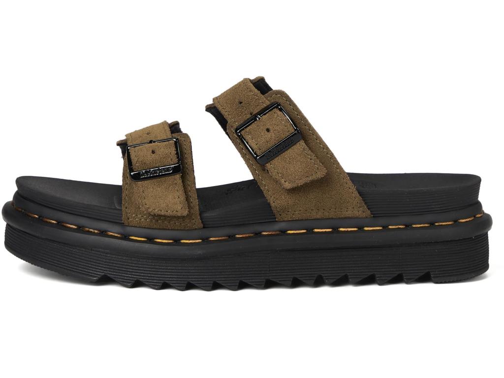 Dr. Martens Miles Brand Sandals, Black, Olive, 9 Women/8 Men