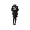 Adidas Originals X Hattie Stewart Collaboration Letter Logo Comfortable Soft Skin-Friendly Short Sleeve Dress Women Dresses Black DV2669