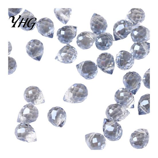 Glass Beads for Jewelry Making Faceted Teardrop Beads, Water Drop Loose Spacer Top Drilled Crystal Vintage Style Sun Catcher, DIY Necklace Bracelet