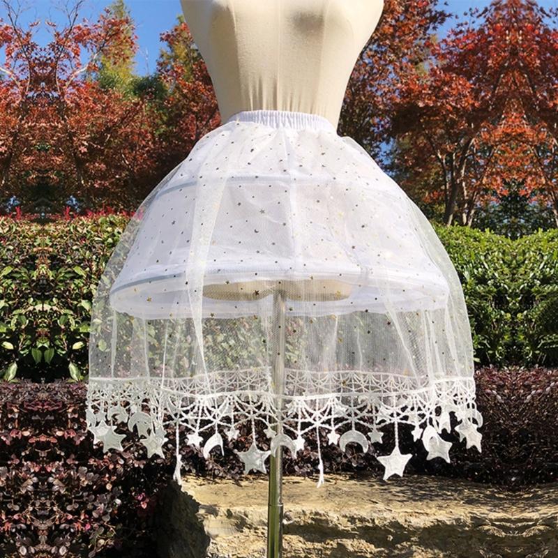 50cm Crinoline Petticoat for Adult Women Girl for Cosplay Party and Special Occasion 2 Hoop Princess Dress Underskirt
