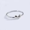 CAOSHI Zoete Dame Eenvoudige Chique Hartvormige Ring Mode Koperkleurige Vinger Zirkonia voor Verloving Veelzijdige Liefde Accessoires voor Vrouwen