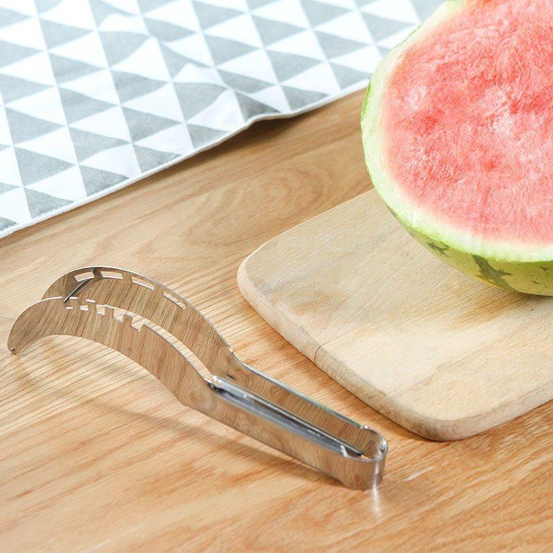 Cuchillo Cortador de Sandía Artefacto Cuchillo de Acero Inoxidable Descorazonador Herramientas para Frutas y Verduras Clip para Sandía Accesorios de Cocina