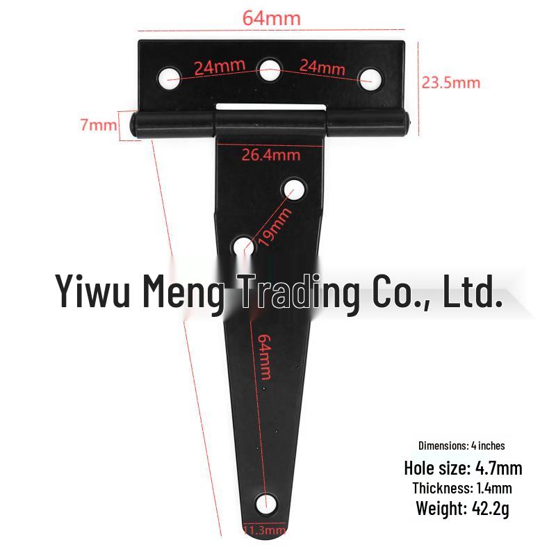T-Hinge Shed Door Hardware: T-Type Hinge for Wooden Fence & Barn Door