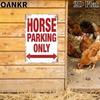 Vintage Horse Parking Only Metal Tin Sign 12x8 Inch, Retro Farm Warning Art Plaque for Man Cave Garage Bar Garden Home Wall Decor