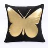 Love Christmas Style Black Soft Fabric Gold Print Pillowcase Home Hotel Bedding Room Decoration Pillowcase 45cm*45cm