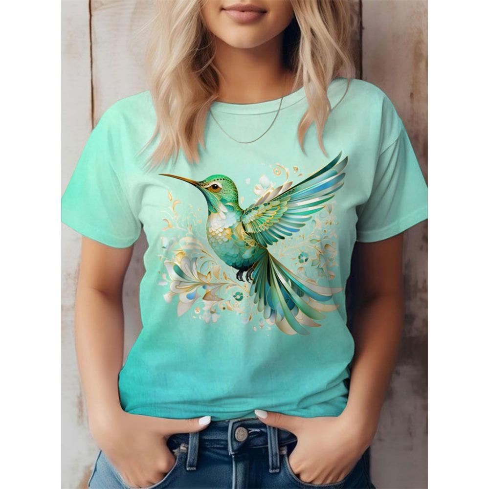 Plus Size 3D Printing Kawaii Cat T-shirt Women's Animal Graphics Casual Short-sleeved T-shirt Top O-neck T-shirt Beautiful Women's Clothing