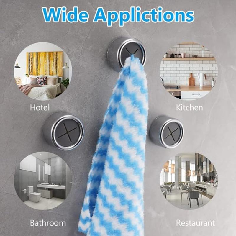 

5 шт. Современные пластиковые крючки для полотенец - Легкая установка, Настенный самоклеящийся держатель для полотенец без сверления для кухни, ванной комнаты, отеля 5pcs серый