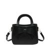 Bow Fashion Korean Version of Foreign Style Handbag 2025 Spring New Versatile Ins Shoulder Messenger Bag Small Square Bag