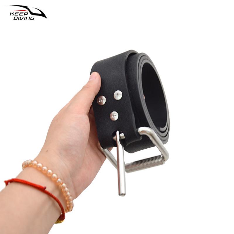 Adjustable Silicone Quick-Release Scuba Dive Belt with Lead Blocks