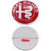JNZSP1 1pcs 3D alfa romeo 40mm aluminum steer wheel emblem Sticker Car Steering Wheel Sticker Car Interior Emblem Car Accessories