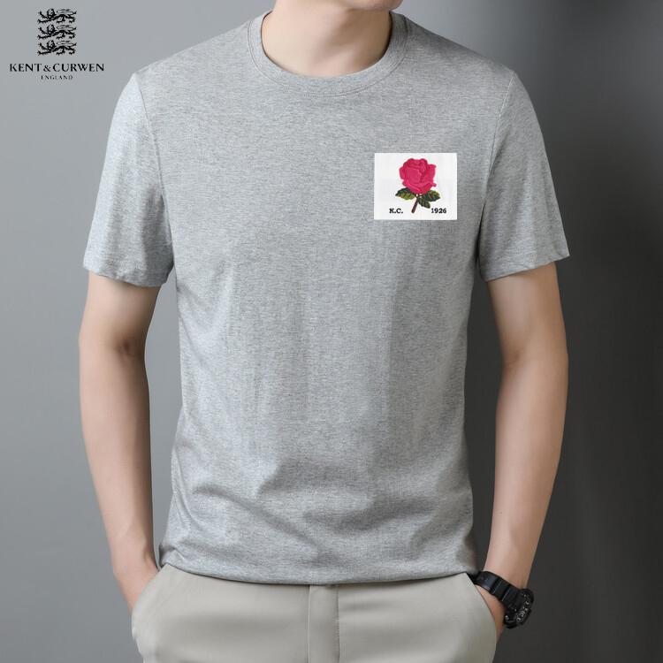 

2024 Pure Cotton Men s Round Neck Short Sleeve Versatile T-shirt Summer New Casual Solid Color Couple Top T-shirt 4XL