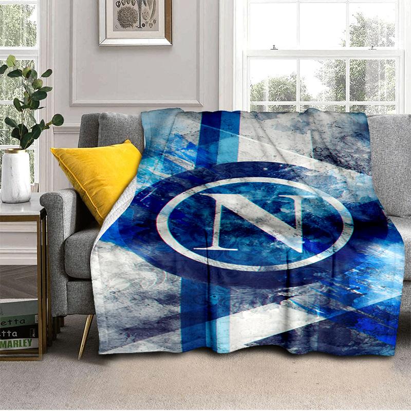 Napoli Blue Energy Symbol Blanket Suitable for Sofas, Beds, Offices, And Camping - Perfect Gift for Halloween Christmas
