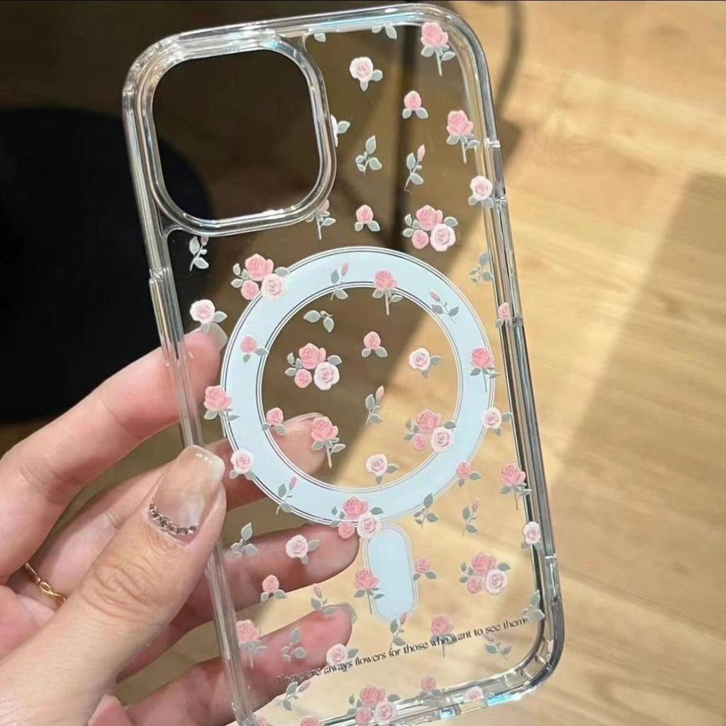 For Apple 16promax Phone Case Transparent for Apple Phone Case Magnetic Suction Patch Lens Protection Case Magnetic Suction Ring