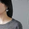 2025 Sterling Silver Earrings Elegant Magnolia Flower Drop Earrings Natural