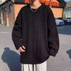 Pullover Sweater Men's Autumn and Winter Solid Color Simple Retro Crew Neck Knitted Sweater Lazy Wind Twist Thread