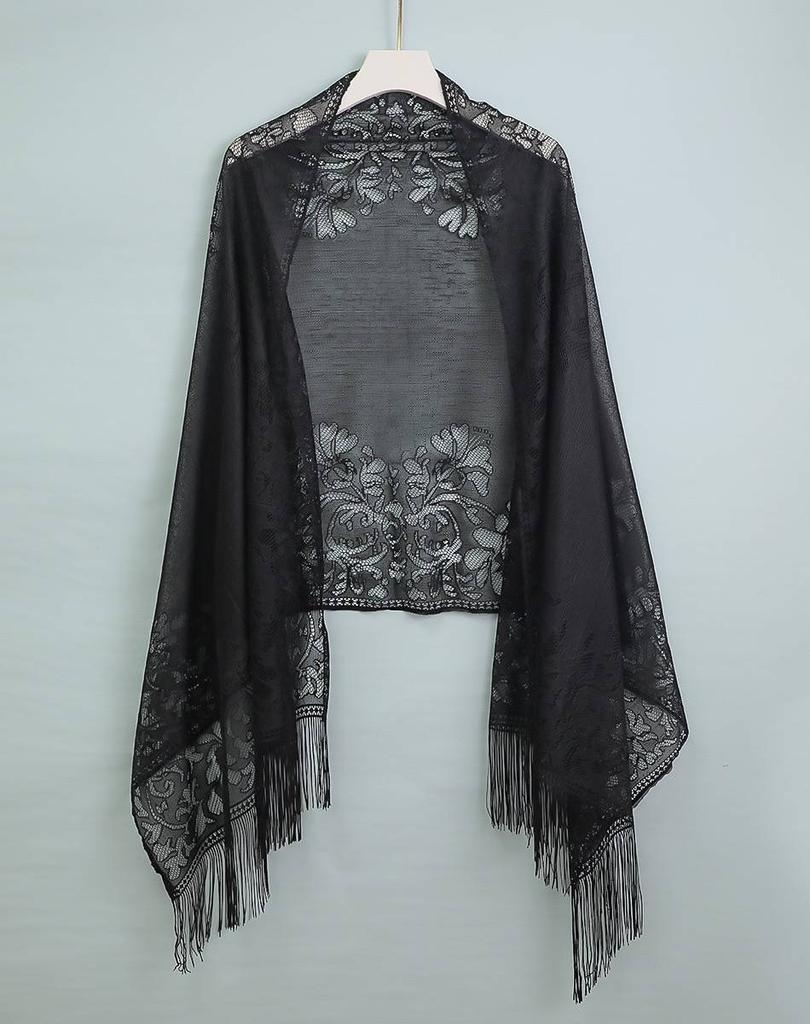 New Sunscreen Lace Split Shawl Fashion Versatile Cape Shawl Sunscreen Clothing Women's Summer Thin Shawl Shawl