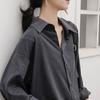 Ganzjahres Umlegekragen Knopf Einfarbig Locker Blusen Mode Lässig Formell Temperament Premium Damenbekleidung Bequem
