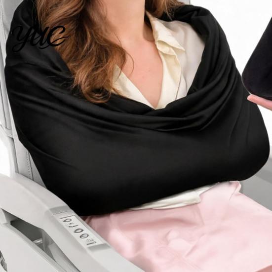 Adjustable Head Support 3-in-1 Travel Sleep Mask Set, Blackout Eye Cover with Neck Pillow & Road Trip Comfort Gear Arm Support, Portable Rest Kit for
