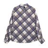 2025 Autumn Women's Fashion Plaid High-neck Shirt 9323262