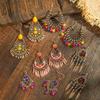 12 Styles Bohemian Vintage Tassel Earrings for Women Ethnic Unique Geometric Dangle Earrings Female Vacation Daily Jewelry Gift