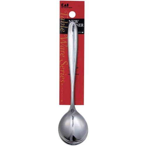 Kai Corporation NEW Winner Cup Soup Spoon, Made in Japan, FA5073, Silver