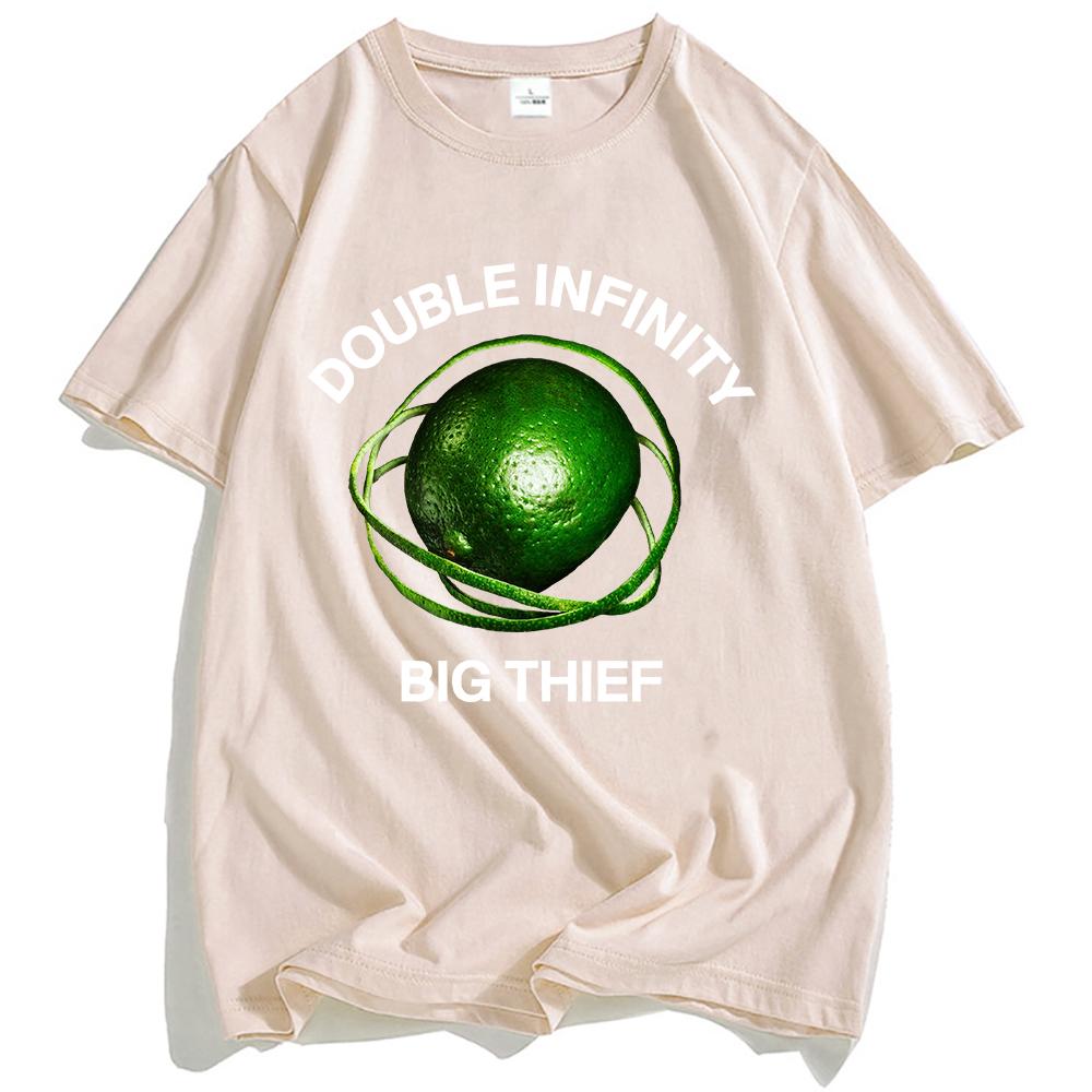

Double Infinity Lime T-Shirt Big Thief Band Fashion Tshirts Casual Summer O-neck Male T Shirt Cotton Loose Unisex Streetwear M