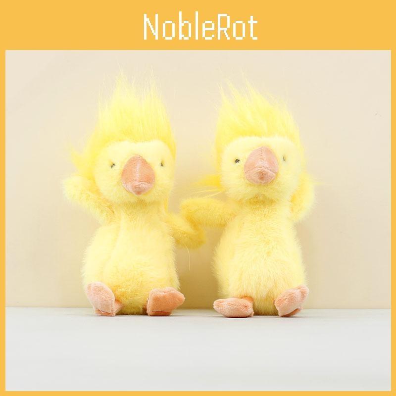 Duck With Plushie Pp Cotton Filling Short Fur Stuffed Doll For Kids Decor Room