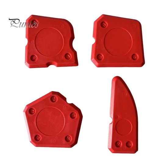 

Набор из 4 инструментов для герметизации швов, силиконовый герметик, скребок, инструмент для чистки и герметизации швов на кухне и в ванной красный