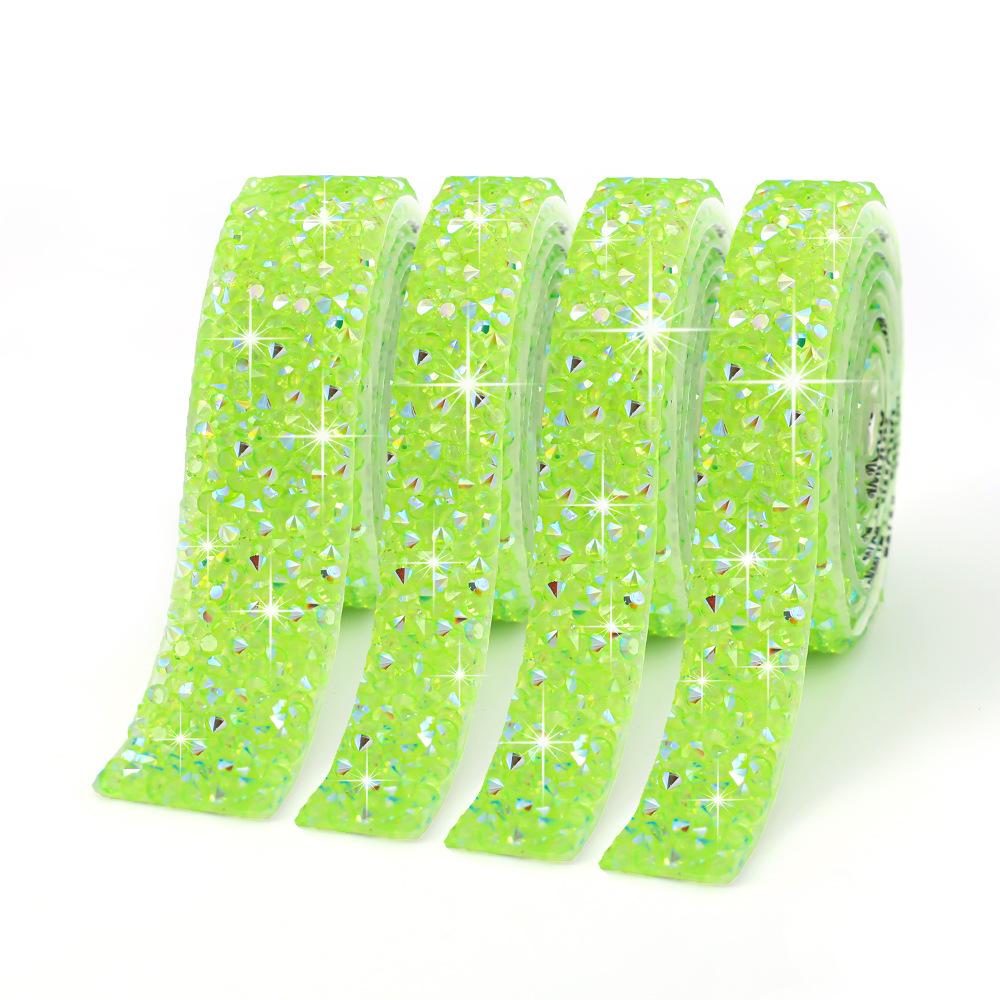 Drill Sticker Resin Drill Belt Diy Jewelry Adhesive Flash Drill Sticker Drill Clothing Accessories Decorative Strip Hot Drill Self-Adhesive Strip