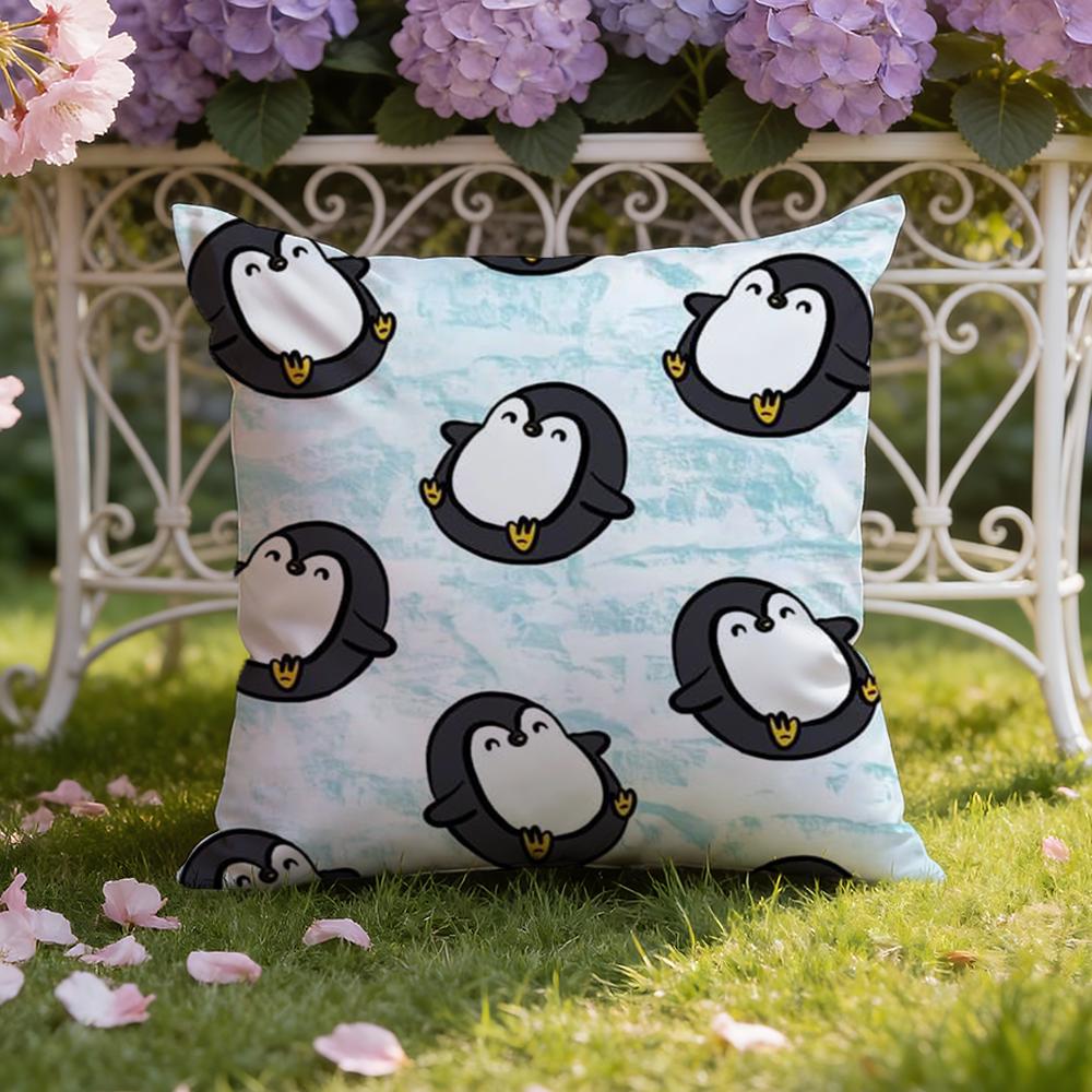 Cartoon Cute P-Pingu Cushion Cover Home & Car Dual-Scene Pillow Cover: Reversible for Premium Comfort