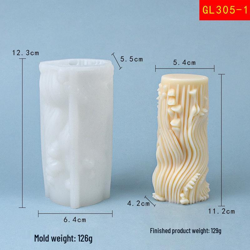 European Multi-Cylinder Silicone Molds for Scented Candles, Pillars, Gift Ornaments, and Diffuser Stones