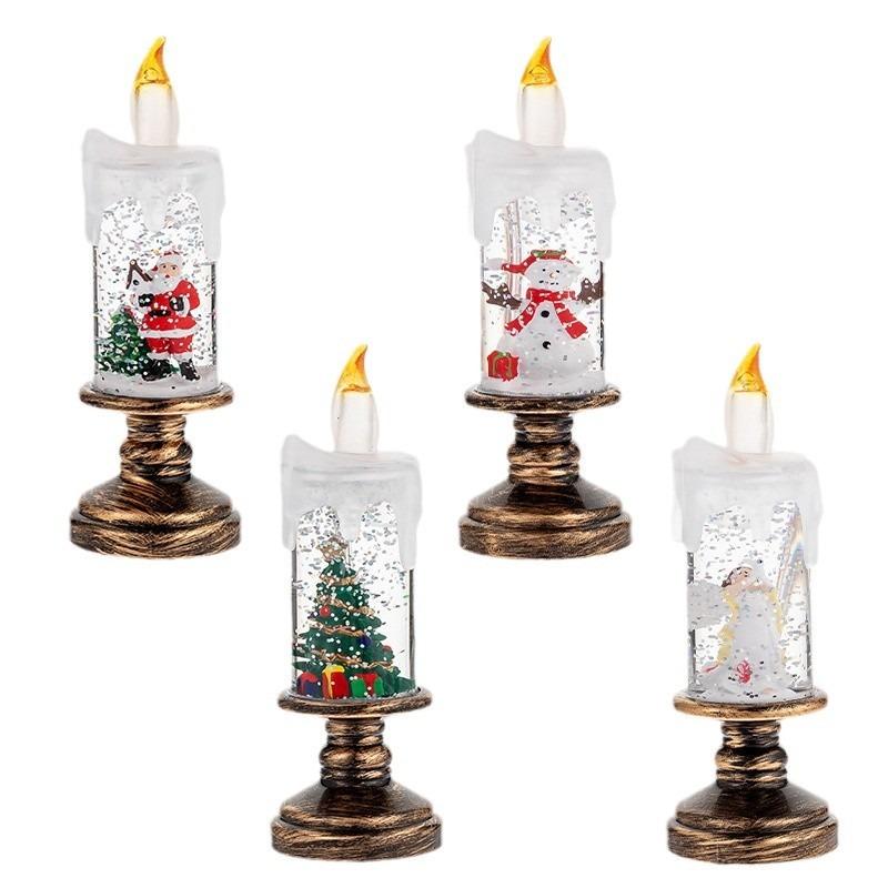 New Christmas decorations, candle lights, snowflake lights, Christmas crystal ball lights, creative Christmas gifts