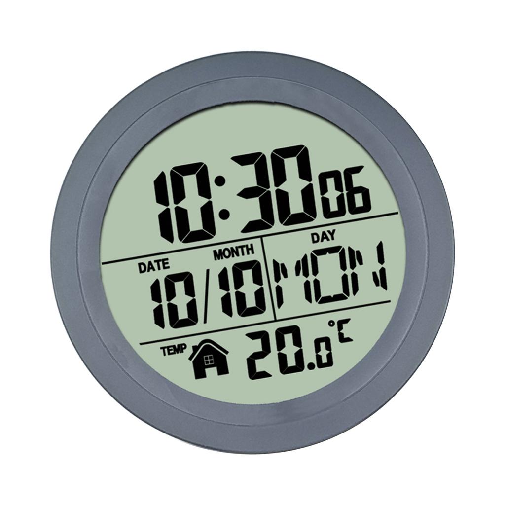 No Punching Suction Cup Clock Home Clock Waterproof Bathroom Washroom Clock Kitchen Clock LCD Digital Display Clock Temperature Detector