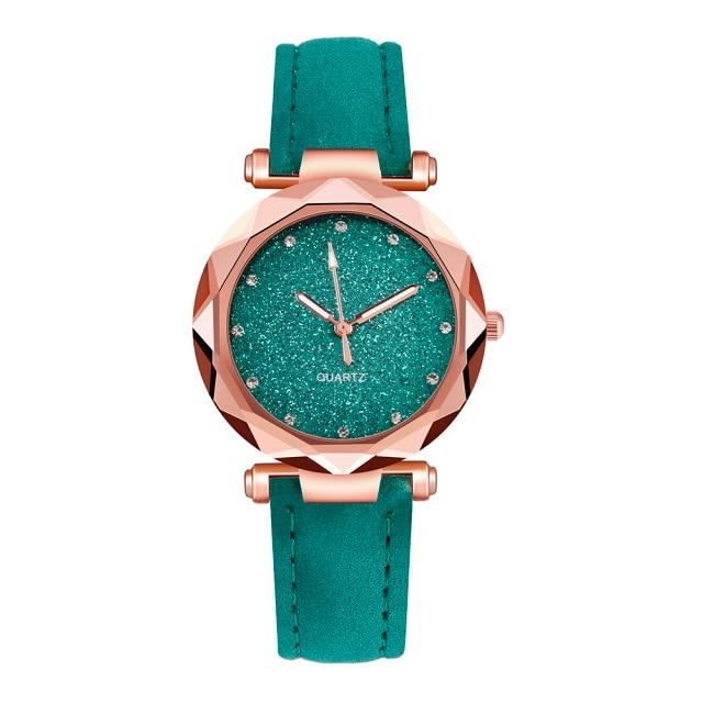 Fashion Stars Women Watch Luminous Charming Little Point Frosted Belt Watch Dotted With Roman Scale Luxury Women's Casual