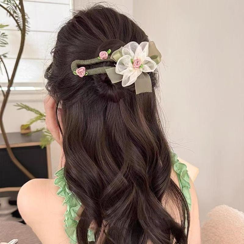 Elegante Chiffon-Blumen-Haarspangen Süße Fashiop Große Haarspangen Haarspangen Haarklammern Für Frauen Haarschmuck Geschenke