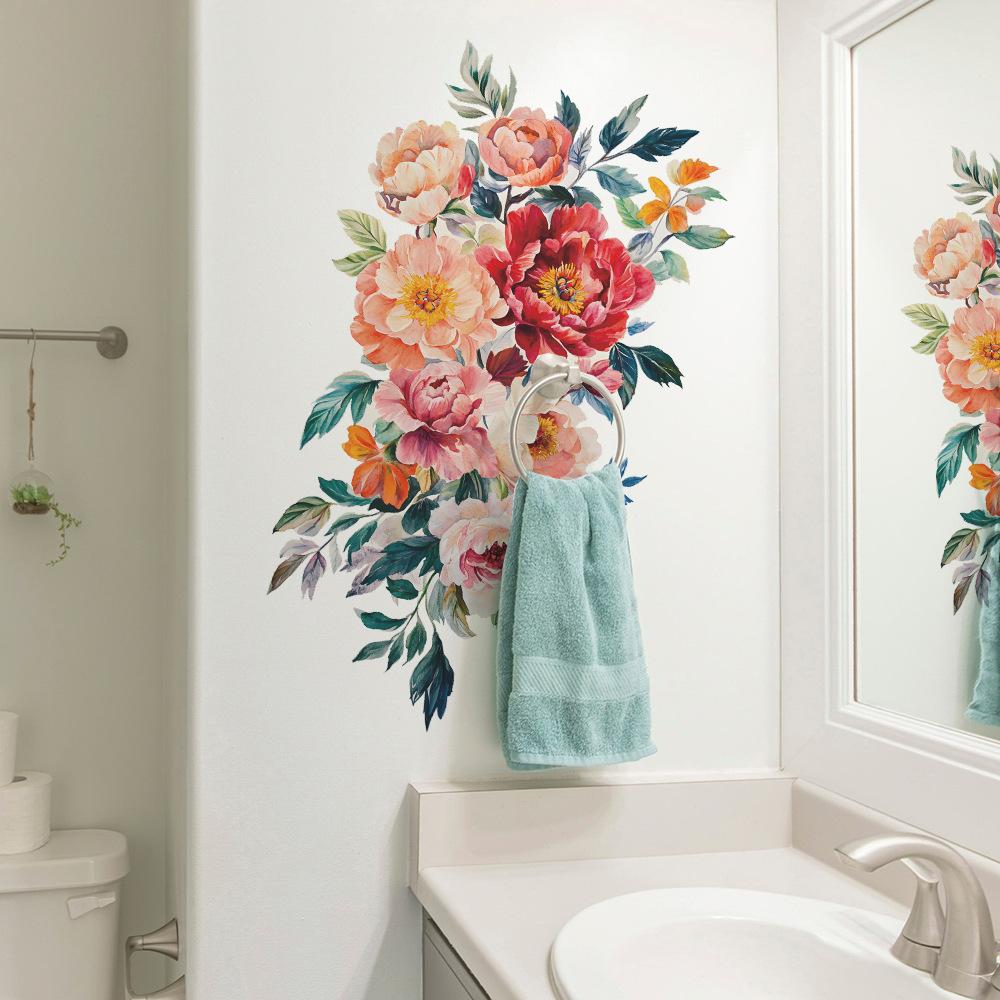 Kreativní květiny Zelené listy Ložnice Obývací pokoj Pozadí Zkrášlení Dekorace Samolepky na zeď