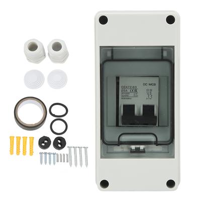 DC-Miniatur-Leistungsschalter 2P 25A IP65 Pa66 Gehäuse Leistungsschalter für Solar-Off-Grid-System 1000