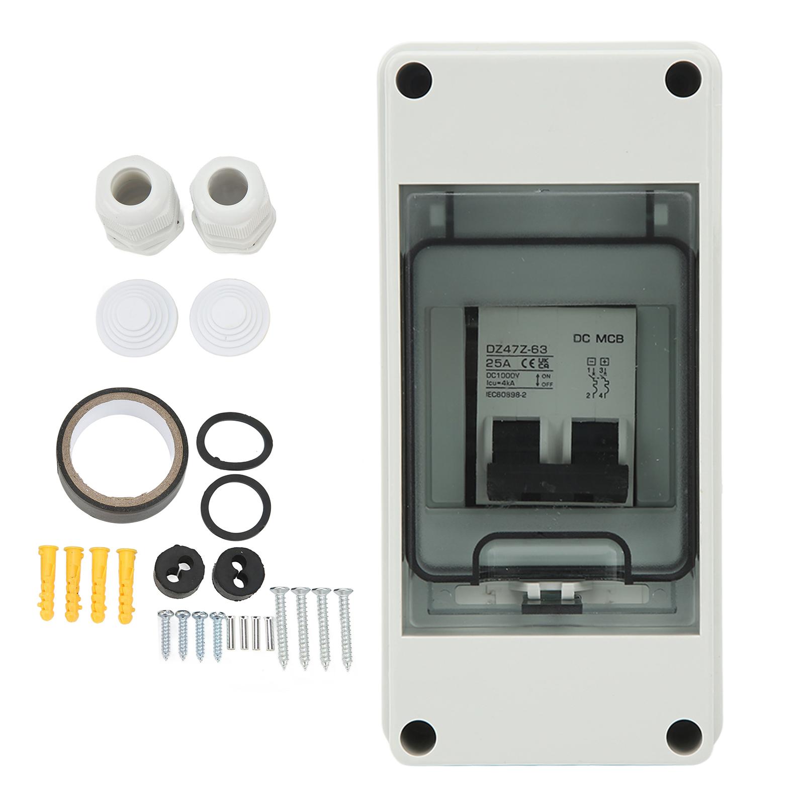 

DC Miniature Circuit Breaker 2P 25A IP65 Pa66 Housing Circuit Breaker for Solar Off Grid System 1000