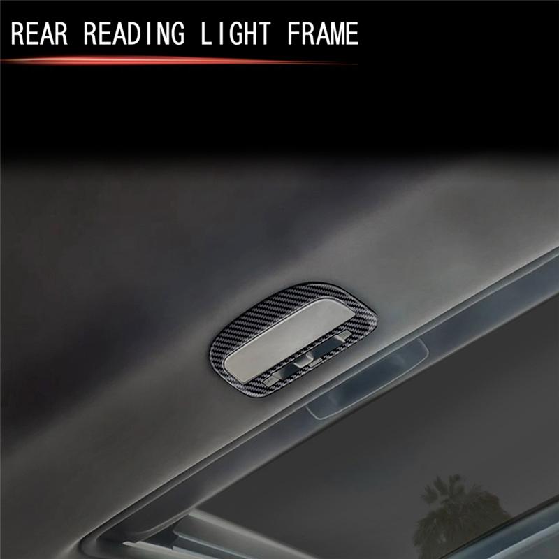 Powerful Car Rear Reading Light Frame Reading Light Trim Cover For Subaru Forester 2025 Interior Accessories Carbon Fiber Patter