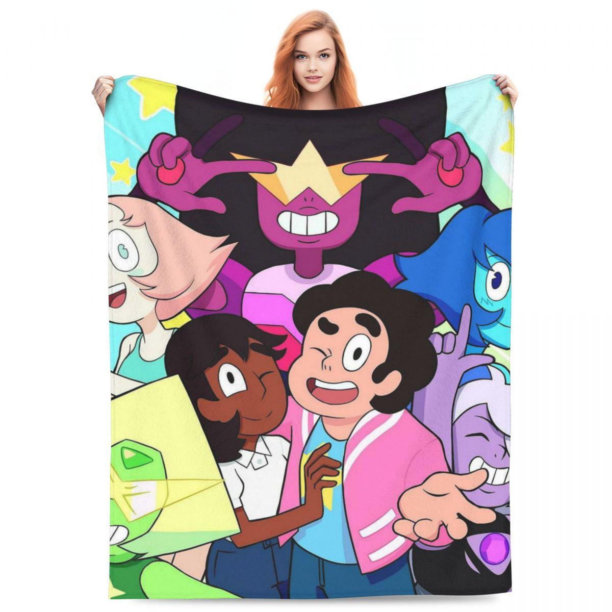 Exquisite Fashion Items Unisex Steven Universe Cute Cartoon Blanket Flannel Throw Blanket Lightweight Throw Blankets For Bedroom Travel Throws Bedspread Quilt